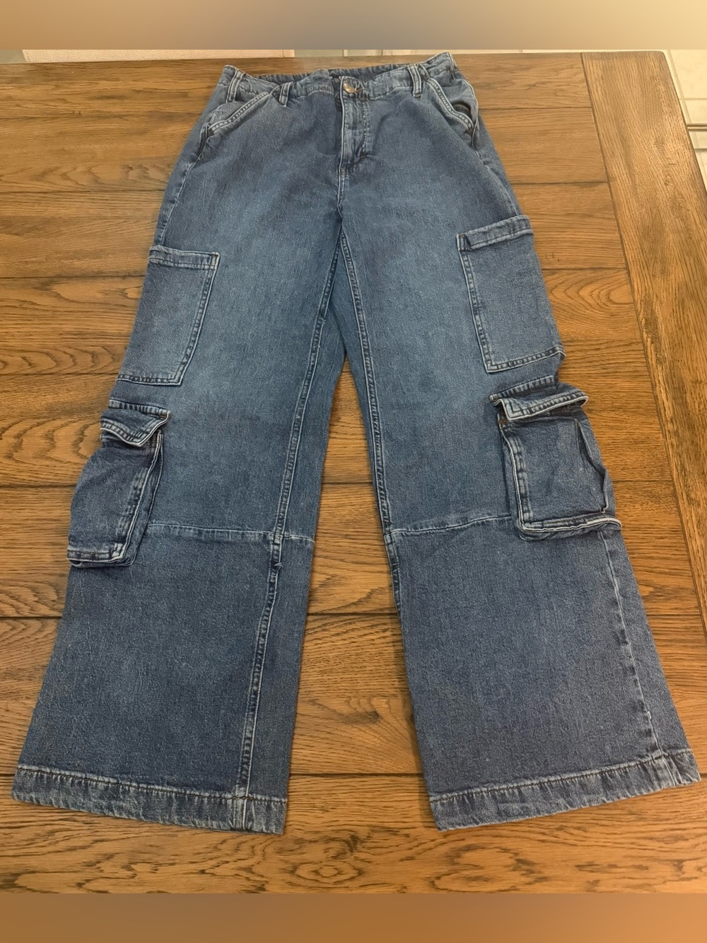 On 34th Classic Blue Women’s Cargo Jeans Size 8